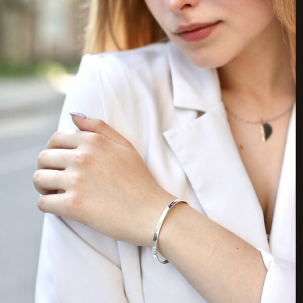БРАСЛЕТ BANGLE ЖІНОЧИЙ, СРІБЛО - Зображення 3