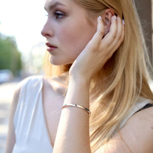 БРАСЛЕТ BANGLE ЖІНОЧИЙ, СРІБЛО
